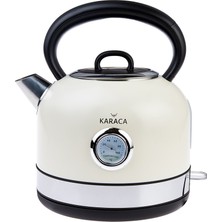 Karaca Retro 2151  Su Isıtıcı 1,7 lt Krem Paslanmaz Çelik Otomatik Kapanma Özellikli
