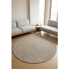 Anaska Home Modern Halı Sisal Bukleli Halı Bej Halı Salon Halısı Oturma Odası Halısı Yuvarlak Halı
