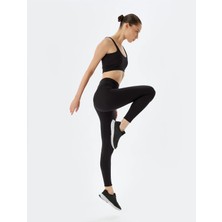 Koton Spor Tayt Yüksek Bel Dikiş Detaylı Skinny Fit Interlok Kumaş