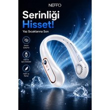 Neffo Boyuna Takılan Fan Mini Klima Serinletici Vantilatör LED Ekranlı 3 Seviye Şarjlı Boyunluk Fan