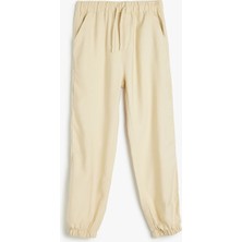 Erkek Çocuk Jogger Pantolon - Koton - 5WKB40059TW - Bej - 7-8 Yaş