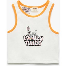 Koton Bugs Bunny Baskılı Ribanalı Lisanslı Bisiklet Yaka Atlet