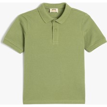 Koton Polo Tişört Kısa Kollu Dokulu Pamuklu