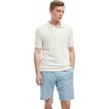 Koton Cepli Keten Viskon Karışımlı Bermuda Oversize Beli Bağcıklı Şort