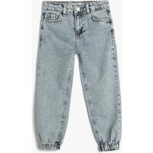 Koton 4SKG40004AD Koton Kız Çocuk Jean Pantolon Lıght Indıgo