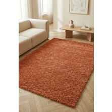 Anaska Home Modern Desensiz Kiremit Rengi Salon Halısı Oturma Odası Halısı Çocuk Halısı Yolluk Yumuşak Halı