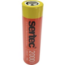 Renas Store Sertec 18650 3.7V 2000 Mah 15C Li-Ion Şarjlı Pil