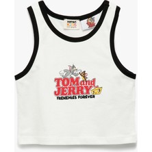 Koton Lisanslı Tom ve Jerry Baskılı Kolsuz Pamuklu Atlet