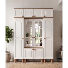 Avm 24 Ücretsiz MONTAJ-%100 Mdf-Aytaşı-Bohem Begonya Aynalı Portmanto