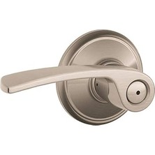 Uravas Store F40 Mer 619 Merano Kapı Kolu, Yatak ve Banyo Gizlilik Kilidi, Saten Nikel