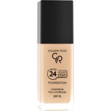 Golden Rose 24 Saate Kadar Kalıcı Fondöten No: 10 SPF 15 Pürüzsüz Bitiriş ve Hafif Formül 8691190434649