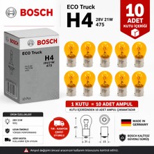 BOSCH 1987302866 Sinyal Ampulü Sarı Renk Çapraz Tırnak ECO TRUCK 24V PY21W 21W  BAU15S Ağır Vasıta Kamyon Tır Uyumlu  (10 Adet)