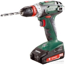 Metabo BS 18 Quick-2.0 18 Volt Akülü Matkap-Tornavida, Quick Mandren - 602217500 (2x 2.0 Lityum-Ion akü ve Şarj Cihazı dahil)