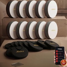 Midex BR-810X 10'lu Bendir Def Toptan Paket Akort Ayarlı El Tutma Oyuklu Çantalı