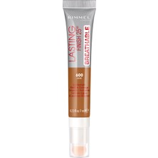 Rimmel London 600 Dark Lasting Finish 25HR Breathable Kapatıcı Hafif Yapı ile Günlük Kullanım İçin