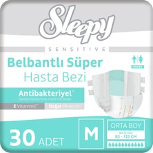Sleepy Sensitive Antibakteriyel Süper Yetişkin Hasta Bezi Medium 30 Adet