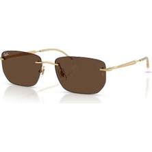 Ray-Ban Kadın Güneş Gözlüğü 3768 001/73 56 Metal Çerçeve UV 400 Koruma Altın Renk