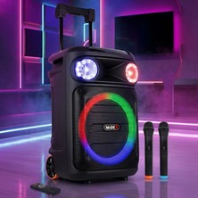 Midex 1100 Watt Mikrofonlu Karaoke Eğlence Işıklı Ses Sistemi MXR-1100 (Bluetooth Kayıt Usb Şarjlı)