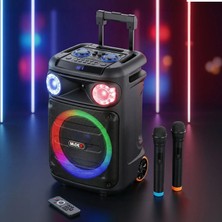 Midex MXR-1100 Taşınabilir Seyyar Mikrofonlu Işıklı Akülü Ses Sistemi Hoparlör (1100 Watt)