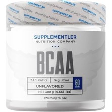 Supplementler Bcaa 300 gr 2:1:1 Aromasız Toz 60 Adet Amino Asit İçeriği Unisex Yetişkinler İçin