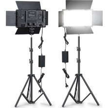 Deyatech 2'li Pro LED 600 Video Işığı Siyah Renk Seçeneği ile YouTube Çekimleri İçin Uygun