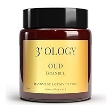 Uravas Store 3'ology Oud Istanbul Handmade Lotion Candle, 125 gr