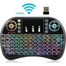 DNR Kablosuz Bluetooth Mini Klavye Mouse Siyah Smart TV Box Uyumlu Universal 2.4GHz