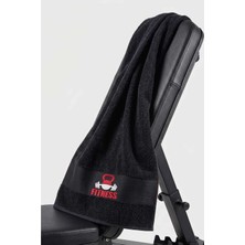 Vevien Home Fıtness 50X100 cm %100 Pamuklu Spor Havlusu Fitness Gym Golf Boks Tenis Havlusu Siyah