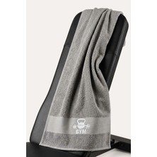 Gym 50X100 cm %100 Pamuklu Spor Havlusu Fitness Gym Golf Boks Tenis Havlusu Açık Gri