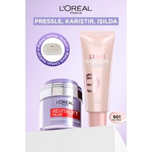 L'Oréal Paris L'oreal Paris Revitalift Filler Pressed Jar Nemlendirici Krem + Glotion Doğal Işıltı 901 Fair Glow 40 ml