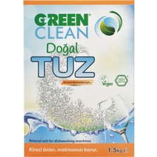 U Green Clean Doğal Bulaşık Makinesi Tuzu 1,5 Kg Ekolojik Sertifikalı Kokusuz Yüksek Performanslı