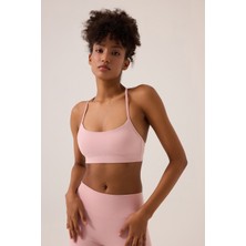 Los Ojos x Ece Pembe Spor Sütyeni Super Crop Top