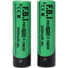 F.b.ı Vtc6 18650 3.7V 3000MAH 30A Li-Ion Şarjlı Pil + Pil Taşıma Kutusu 2'li Set