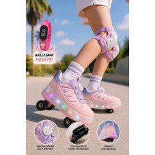 Muggo SKATE Çocuk Işıklı Patenli Tekerlekli Sneaker Spor Ayakkabı