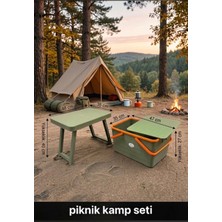 Kamp ve Piknik Seti Masa ve Saklama Sepeti