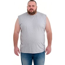 Sngl Erkek Büyük Beden Oversize Sıfır Kollu T-Shirt 3xl 4xl 5xl 6xl 7xl 8xl 9xl