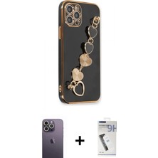 Pileli Store Pilelistore™ iPhone 12 Pro Max Kılıf Nova Işık Prime - Şeffaf Uv Polymer Nano Ekran Koruyucu + Neon Fosforlu Kamera Lens - Bz