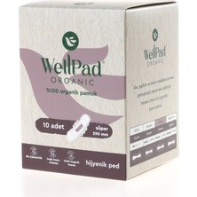Well Pad Organic WellPad Organik Hijyenik Ped Süper 290mm - Uzun 10'lu