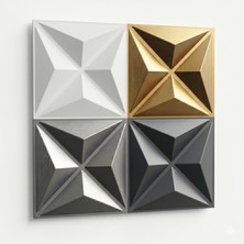 Modern 3D Geometrik Duvar Paneli 50X50 - 10’lu Avantaj Paketi (2.5 Metre Kare)