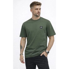 Erkek Basic Tişört Regular Fit Bisiklet Yaka Minimal Logo