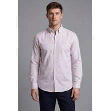 Bisse Erkek Regular Fit Uzun Kol Keten Paşa Yaka Cepsiz Gömlek BSGMKTN25326_D11