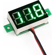 Tunelkom 0-100V Mini Voltmetre Yeşil
