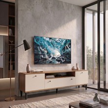 Yurupa 180 cm Tv Ünitesi Modern Tv Sehpası Valaris Kapaklı Ayaklı Ceviz-Kaşmir Vıs1-Cka