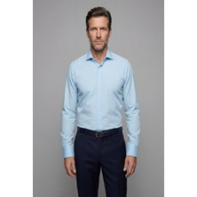 Bisse Erkek Regular Fit Pamuk Cepsiz Mavi Gömlek GMKLS1BI224003_D35