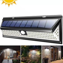 Hpytech Solar 180 LED Güneş Enerjili Duvar Lambası Kumandalı 3 Modlu Hareket Sensörlü Su Geçirmez Bahçe Aydınlatma