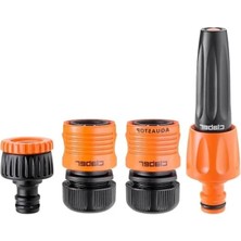 Calperia 1/2'' Hortum ile Uyumlu Jet Spreyli Sulama Seti, 8 Parça