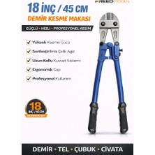 Freed Tools 18 Inç 45 cm Demir Kesme Makası Profesyonel Tel Cıvata Çubuk Kesici Güçlü Kollu Bolt Cutter