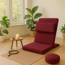Calperia Backjack Xl Meditasyon Sandalyesi, Yastıklı, 55X40X40 Cm, Fermuarlı Kılıf (Bordo)