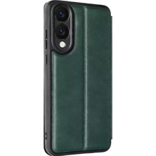 MarkEntegra Newface Samsung Galaxy S25 Edge Flip Cover - Koyu Yeşil