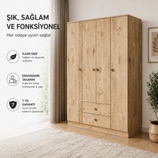 Venatto Nova 4 Kapaklı Dolap (%100MDF)